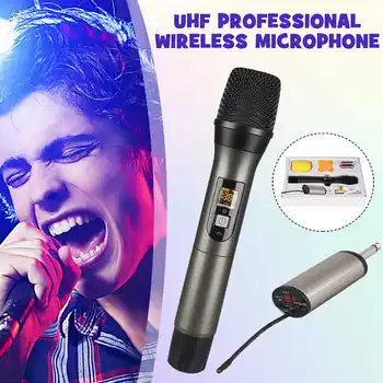 

Professional UHF Microphone Handheld KTV Player Mic Speaker Karaoke Microphone with Receiver FM frequency For PC KTV Stage