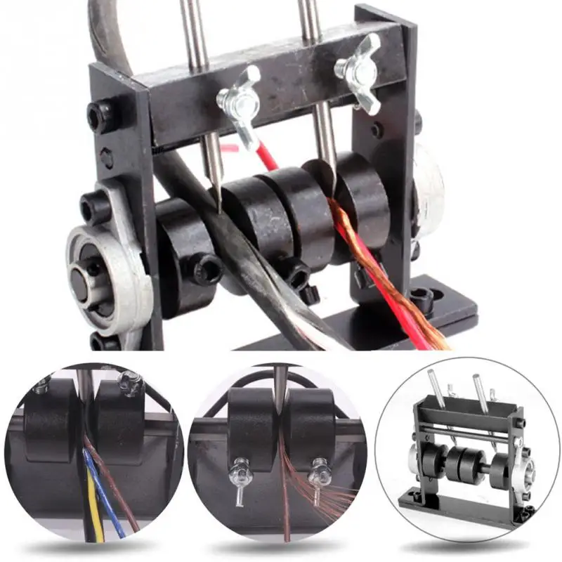 

1-30mm 2 Sets Scrap Cable Fixed Locking Cutting Disassemble Recycling Wire Stripping Machine Hand Tool Manual Peeling Home
