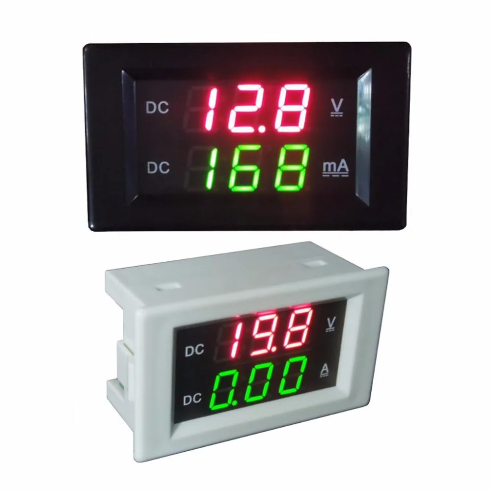 

Digital Voltmeter DC 100V 20A Dual Ammeter Volt Amp Gauge Meter Red+Green LED Tester Tools 2 Color