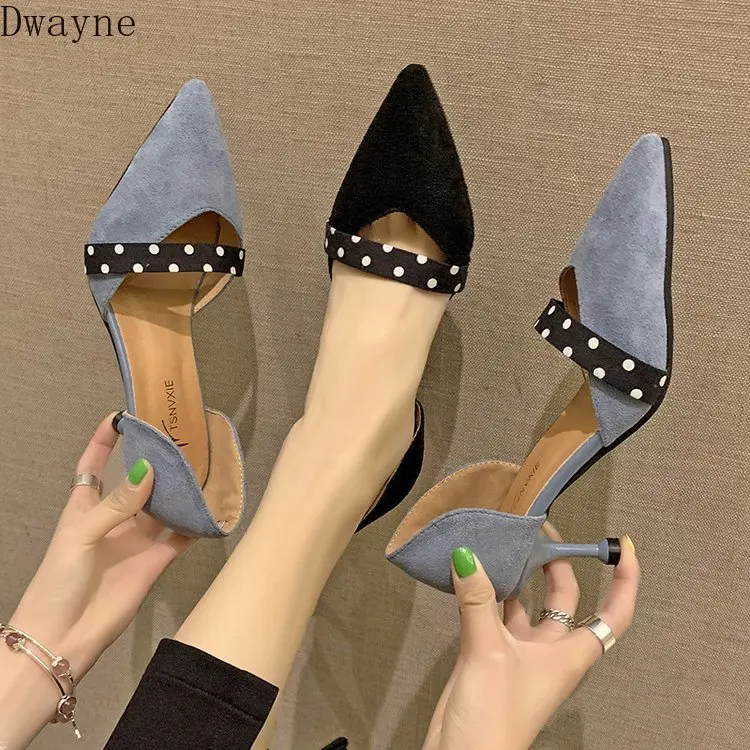 

2019 Autumn New Simple Elegant High Heels Thin Heel Pointed Small Fresh Womens Shoes Sexy Dress Party Shallow Mouth Single Shoes