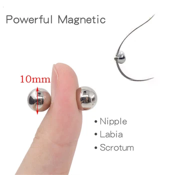 Powerful Magnet Beads Penis Ring Penis Stretcher  Clit Clip Nipple Clamp Balls Lock Stretcher Scrotum Sex Toys Female Male 18+ 4