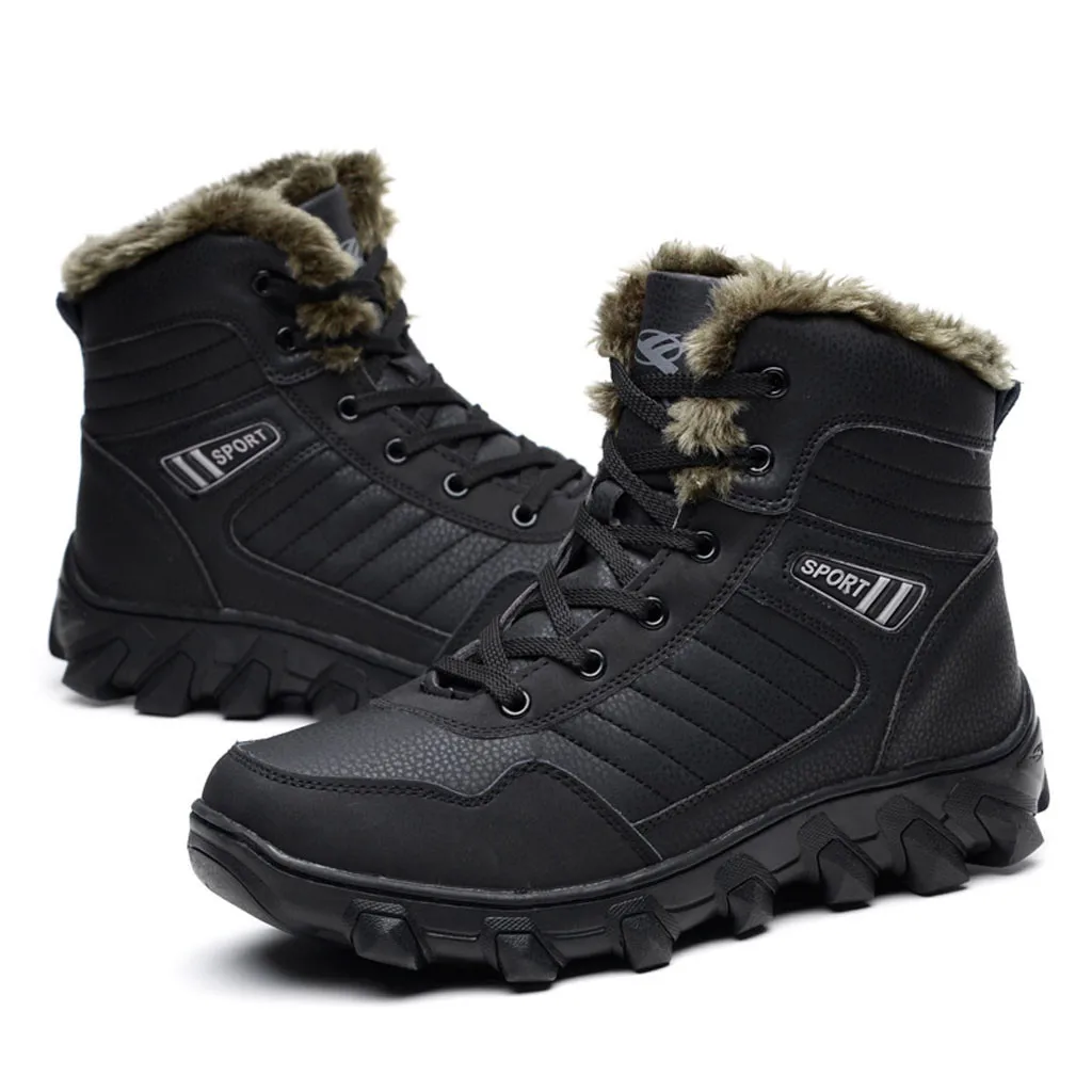 SAGACE зимняя мужская плюс вельветовое яркое Водонепроницаемые зимние женские брендовые ботинки туфли из хлопка для мужчин; теплые высокие, чтобы помочь Спорт на открытом воздухе сапоги