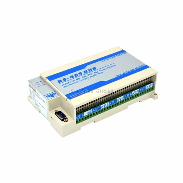 

A19-- Two-way eight-port RS485 hub lightning protection isolated repeater sharing device splitter