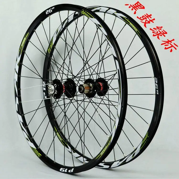 26 black hub green Пасак MTB горный велосипед NOVATEC концентратор 26/27. 5/29 дюймов колесная герметичный подшипник колеса комплект колесо велосипеда дисковые тормоза из сплава 32 отверстия обода - Цвет: 26 black hub green