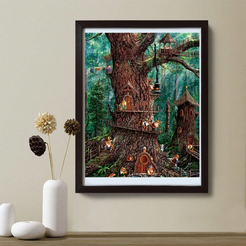 

Tree Starry Night Resin 5D DIY Diamond Painting Full Drill Embroidery Craft Cross Stitch Home Decor Craft New Year Child'S Gift