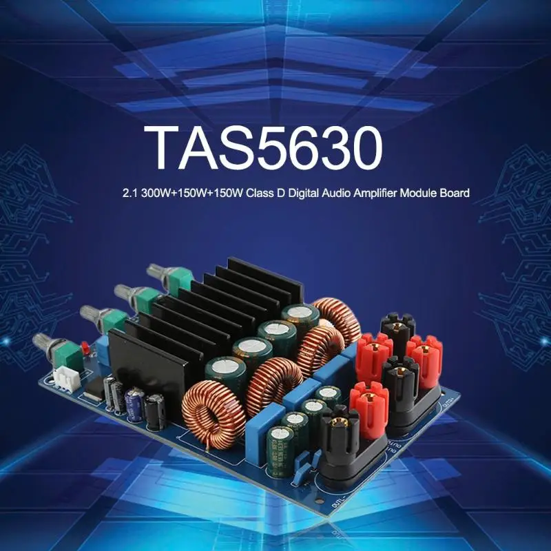 TAS5630 2,1 300 Вт+ 150 Вт+ 150 Вт Класс D Цифровой аудио усилитель модуль Плата