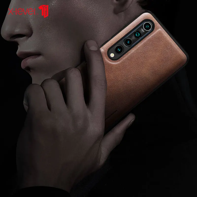 

For Xiaomi 10 Pro Phone Case Original Luxury PU Leather Slim For Mi10 Back Cover Full package Soft edge Free Shipping X-Level