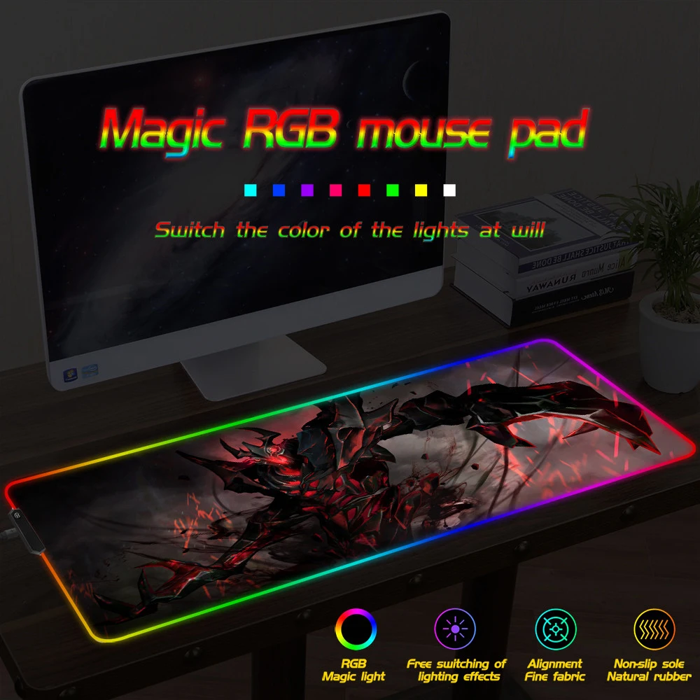 FFFAS Magic lights Gaming Computer Mousepad RGB Large Mouse Pad Gamer Big Mause Pad PC Desk Play Ma