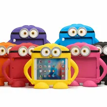 Маленький желтый человек Безопасный EVA пены противоударный ручной Стенд детский чехол для планшета для IPad 9,7 чехол для IPad 9,"+ ручка