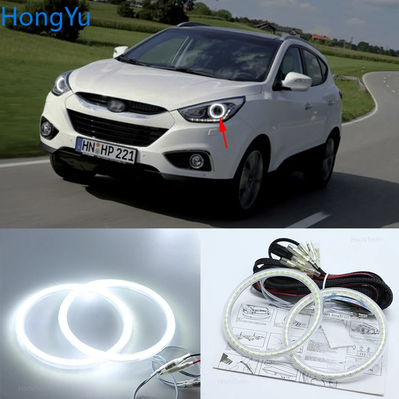 

Супер яркие дневные ходовые огни 2010 SMD для Hyundai ix35 2011 2012 3528, белый цвет, дневные ходовые огни DRL