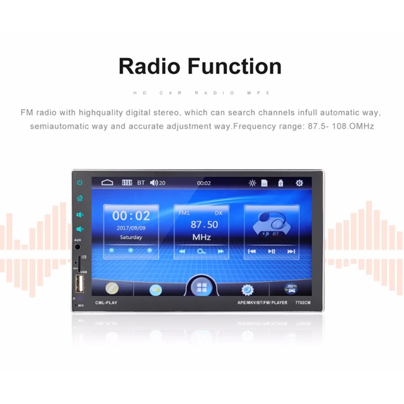 Сенсорный экран автомобильный мультимедийный для Android Авто Авторадио Bluetooth автомобильное радио Automotivo двойной Din радио Para Авто MP5 плеер