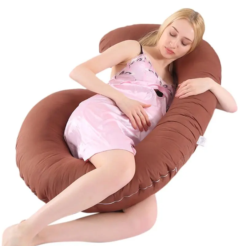 Коричневый Многофункциональная подушка для беременных женщин C-type Nap подушка для поясницы поясная подушка боковые спальные удобные принадлежности - Цвет: Коричневый