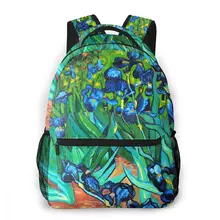 Рюкзак Van iris масляные рюкзаки с изображением живописи Мужская-Женская Высококачественная сумка для путешествий модные многокарманные школьные сумки с принтом