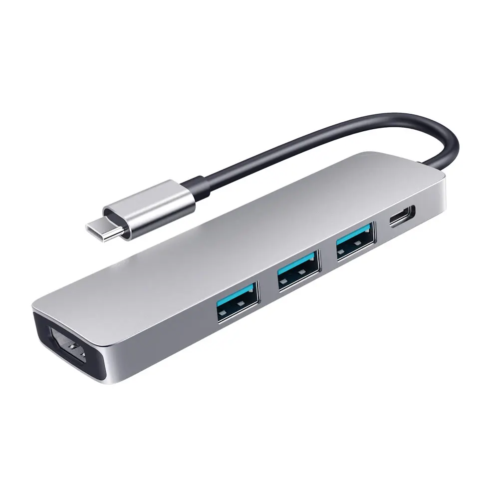 Type C to HDMI-compatible 4K USB-C USB 3.0 Hub SD TF Dock Station for MacBook Pro Dell HP Lenovo Samsung Laptop Docking | Компьютеры и
