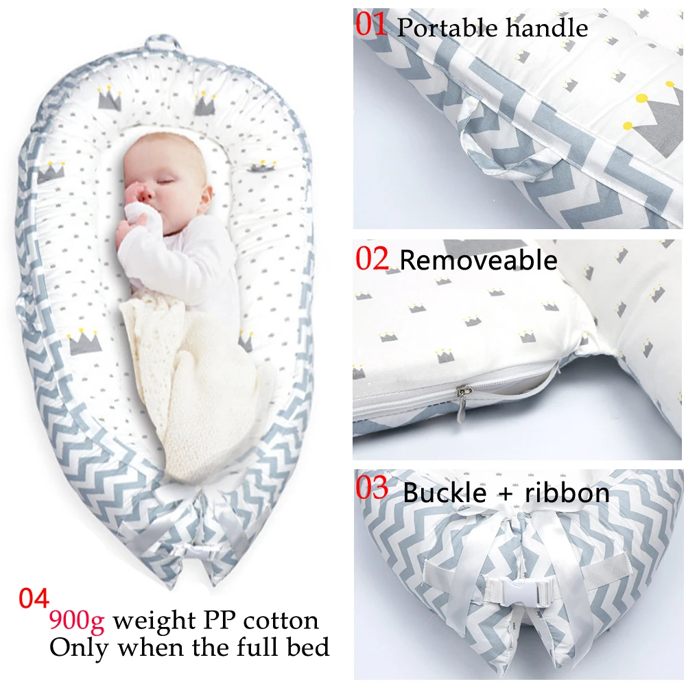 Low Cost Toddler Nest Bed Portable Crib Newborn Cradle Cots Nursery Infant Cotton for Washable B6qpeJYdN6k