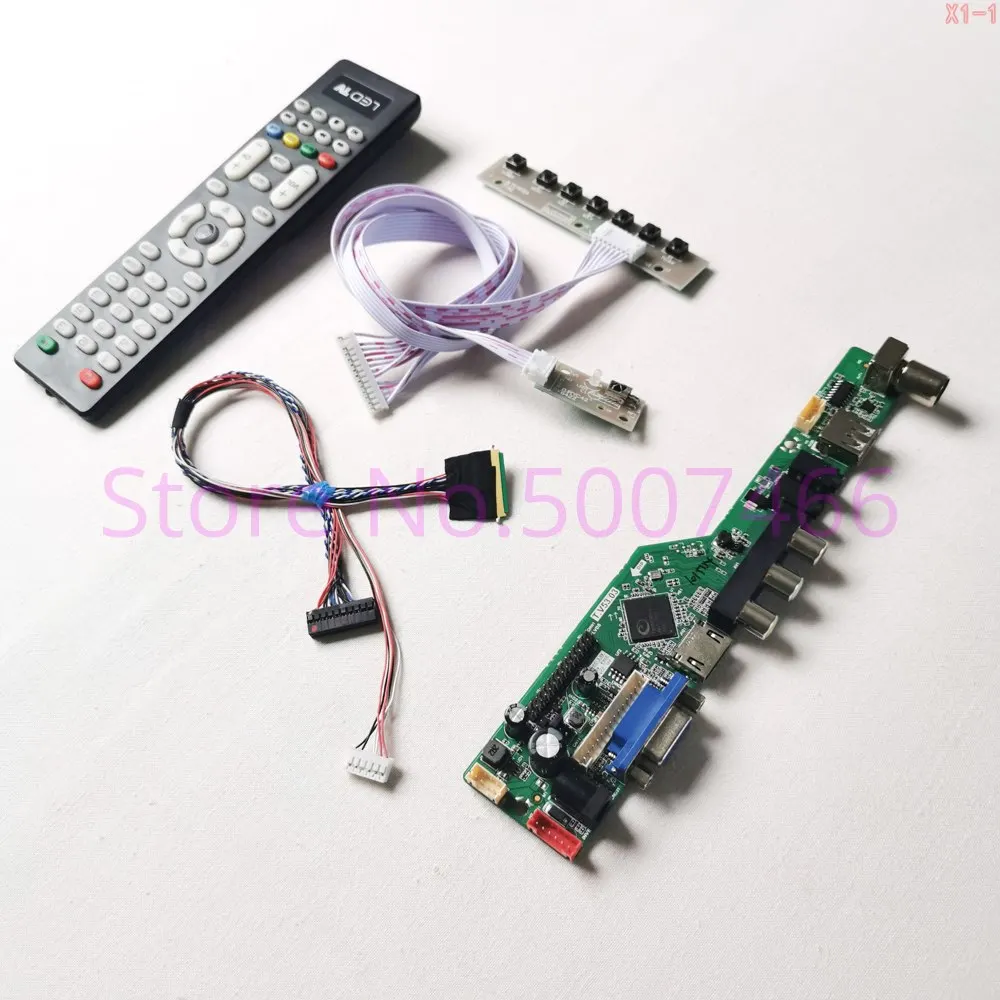 Контроллер для ТВ экрана драйвер ноутбука компьютера VGA + HDMI AV USB RF LVDS 40 контактный