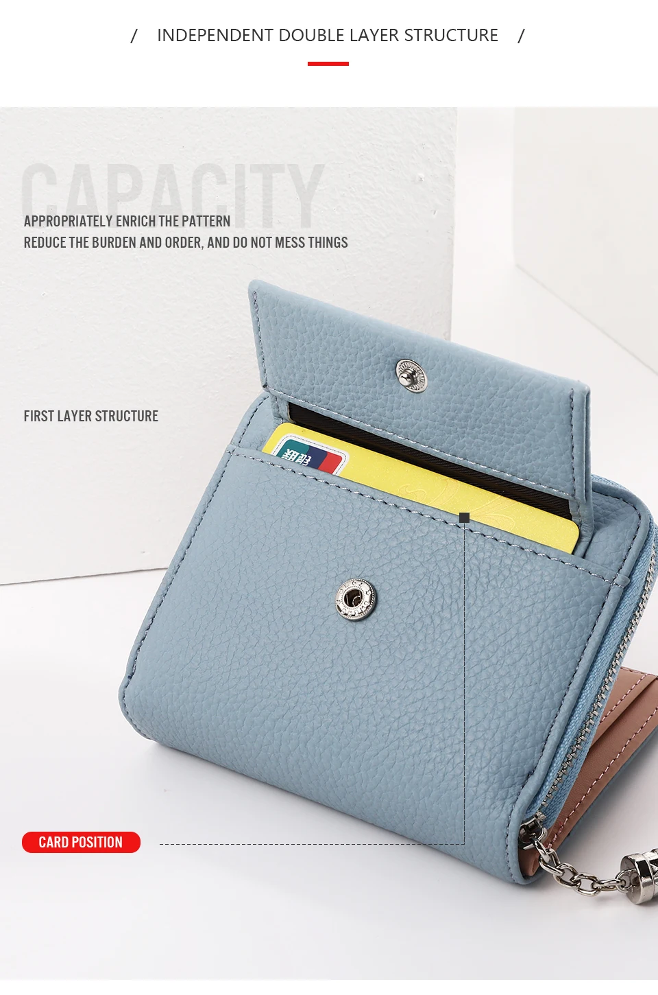 VICUNA POLO, Большой Вместительный однотонный кожаный кошелек для женщин с кисточкой, Модный женский кошелек для путешествий, для карт, cartera mujer