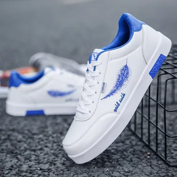 

2019 New Men's Breathable Skateboarding Comfortable Sports Shoes White Shoes Sneakers Outdoors Outdoor Walking Sneakers K1-44