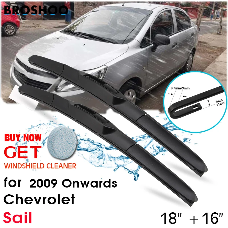 

Car Wiper Blade Front Window Windscreen Windshield Wipers Blades Auto Accessories For Chevrolet Sail 18"+16" 2009 Onwards