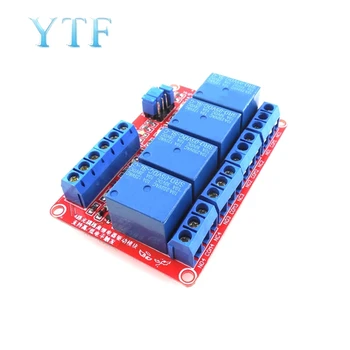 

Red board 4-way relay module with optocoupler isolation high and low level trigger relay 5V9V12V24V