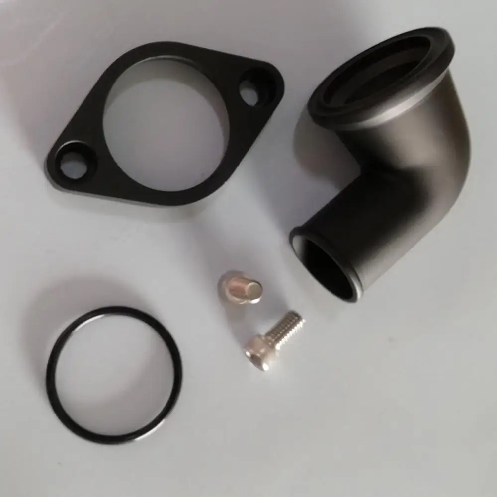 Для SBC BBC для черный Алюминий 90 поворотный воды для шеи SB BB для Chevy 327 350 454 396 Би-высокая производительность идеально подходит