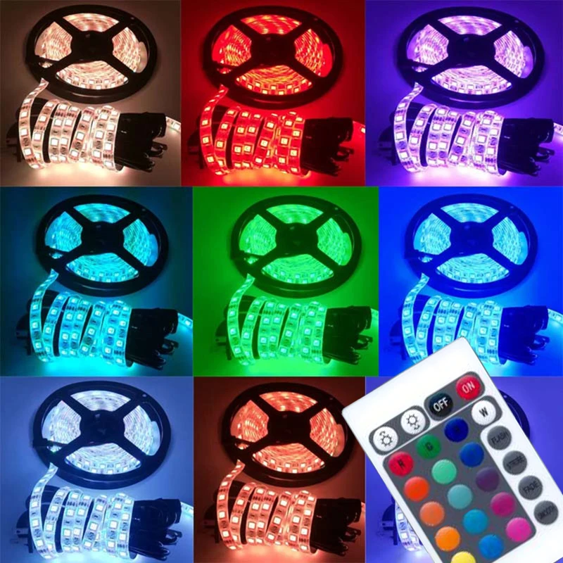 Светодиодная лента светильник SMD 5050 RGB 2835 гибкая лента Fita wifi приложение дистанционное управление DC 12 В 5 м 10 м 15 м светодиодная неоновая водонепроницаемая лента