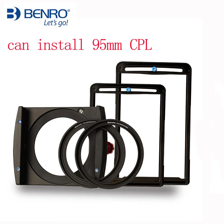 Benro FH100M2 квадратный фильтр системы ND/GND/CPL держатель фильтра поддержка установки 3 фильтра 77 мм 82 мм переходное кольцо - Цвет: FH100M2B
