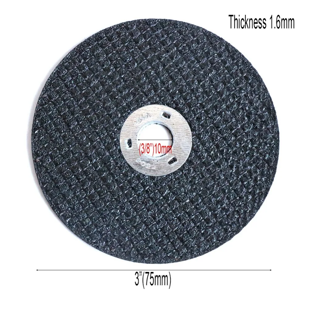 75 мм " дюймовые резиновые режущие диски, отрезные колеса для металла, нержавеющая сталь, абразивный шлифовальный круг, фреза толщиной 1,6 мм