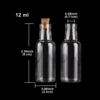 10pcs 12ml 22*60*7mm Clear Glass Jars Glass Bottles with Cork Stopper Glass Vials glass vessels Wishing bottles 2