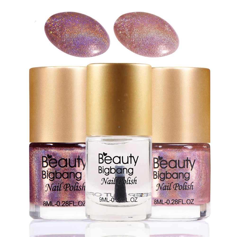 BEAUTYBIGBANG 8 мл голографическая Лазерная Голография лак для ногтей блеск лак для ногтей эффект лаковой голограммы мерцающий лак для ногтей