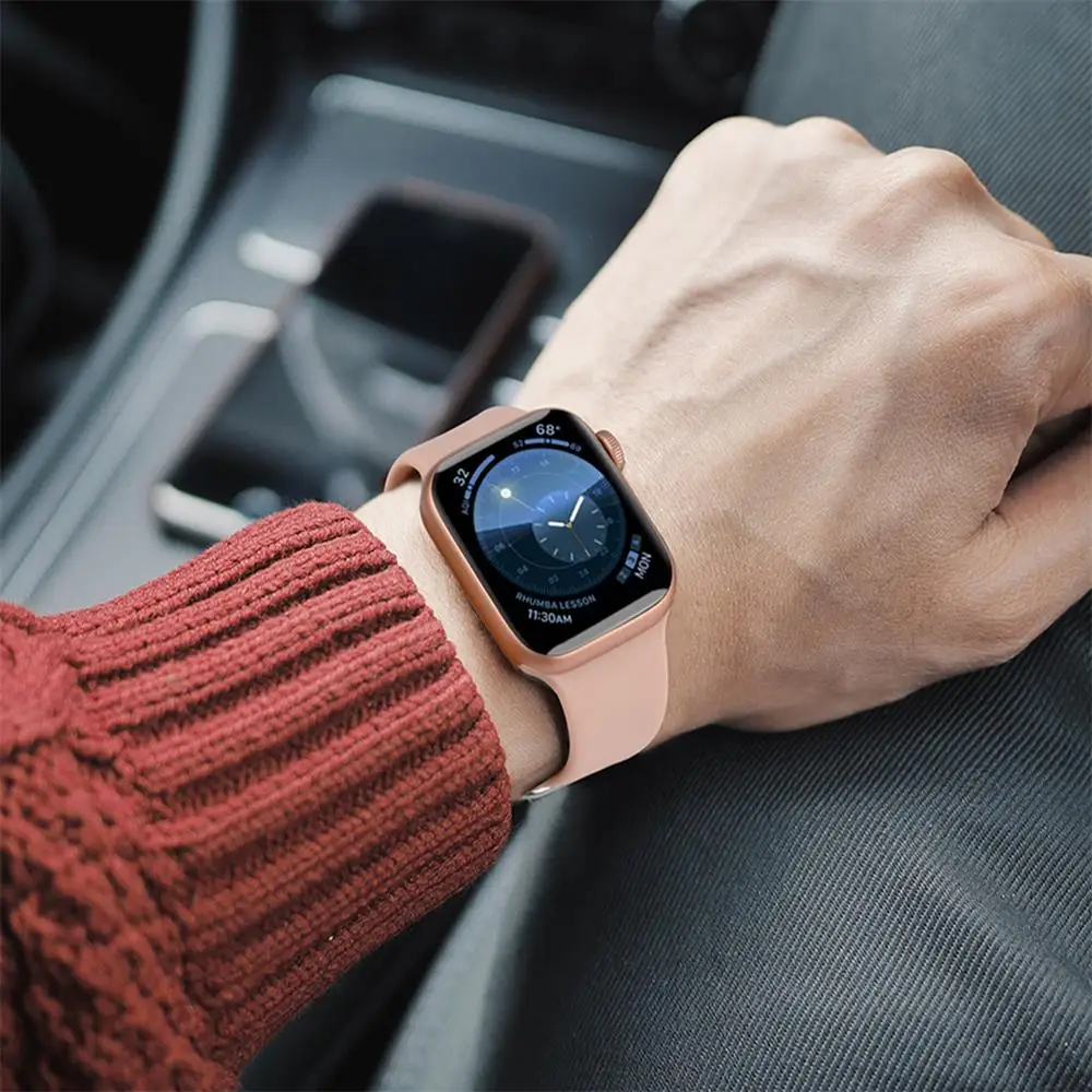 Силиконовый ремешок для apple watch band 44 мм 40 мм apple watch 5 4 3 band 38 мм 42 мм iwatch band 5 correa браслет ремешок для часов