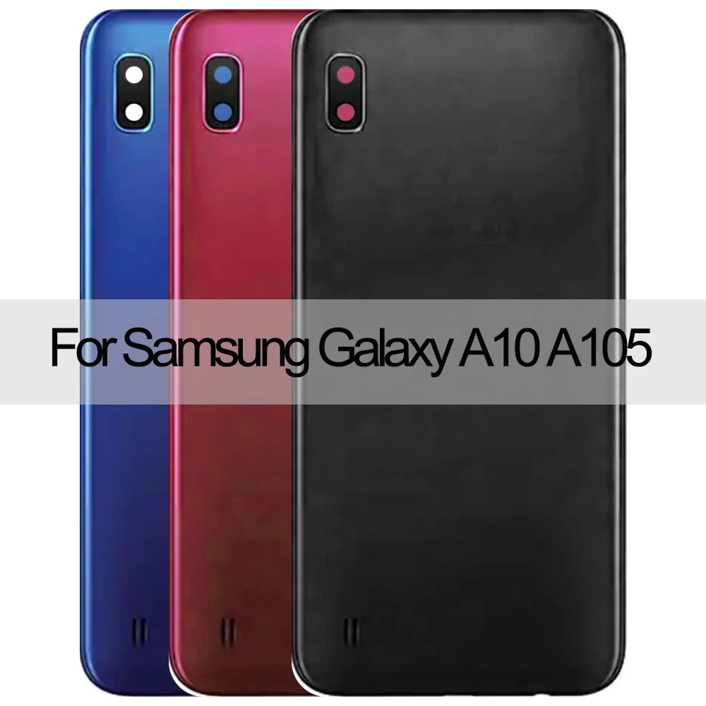 Стекло задняя Батарея Крышка для samsung Galaxy A10 A105 A105F Корпус Стекло Батарея замена крышки