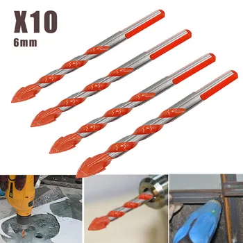 

10PC 6mm Ceramic drill bit U-shaped spiral groove smooth flat low resistance high hardness Strong toughness wear resistance