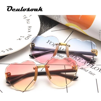 

Parent-child children's cut-edge love sunglasses girls sunglasses gradient color heart Boys and girls Sunglasses UV400
