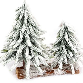 

Christmas Tree Burlap Flocking Snow Scene Arrangement Christmas Decorations Desktop Decoration Home Artificial Trees