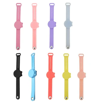 

15ml Hand Sanitizer Disinfectant Sub-packing Silicone Bracelet Wristband Hand Dispenser Wearable Hand Sanitizer Dispenser Pumps