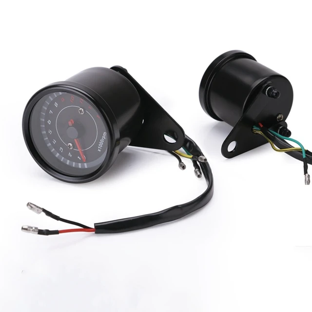 Tachymètre numérique compteur de vitesse compteur kilométrique 12000tr/min  moto rétro-éclairage LED