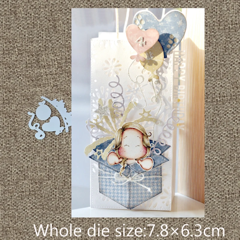 

New Design Craft Metal die cuts Cutting Die Love heart balloon ribbon scrapbooking Album Paper Card Craft Embossing die cuts