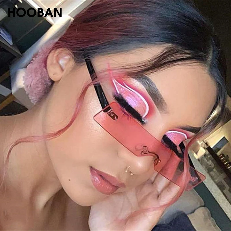 HOOBAN 2020 Новые Модные прямоугольные Солнцезащитные очки женские плоские брендовые