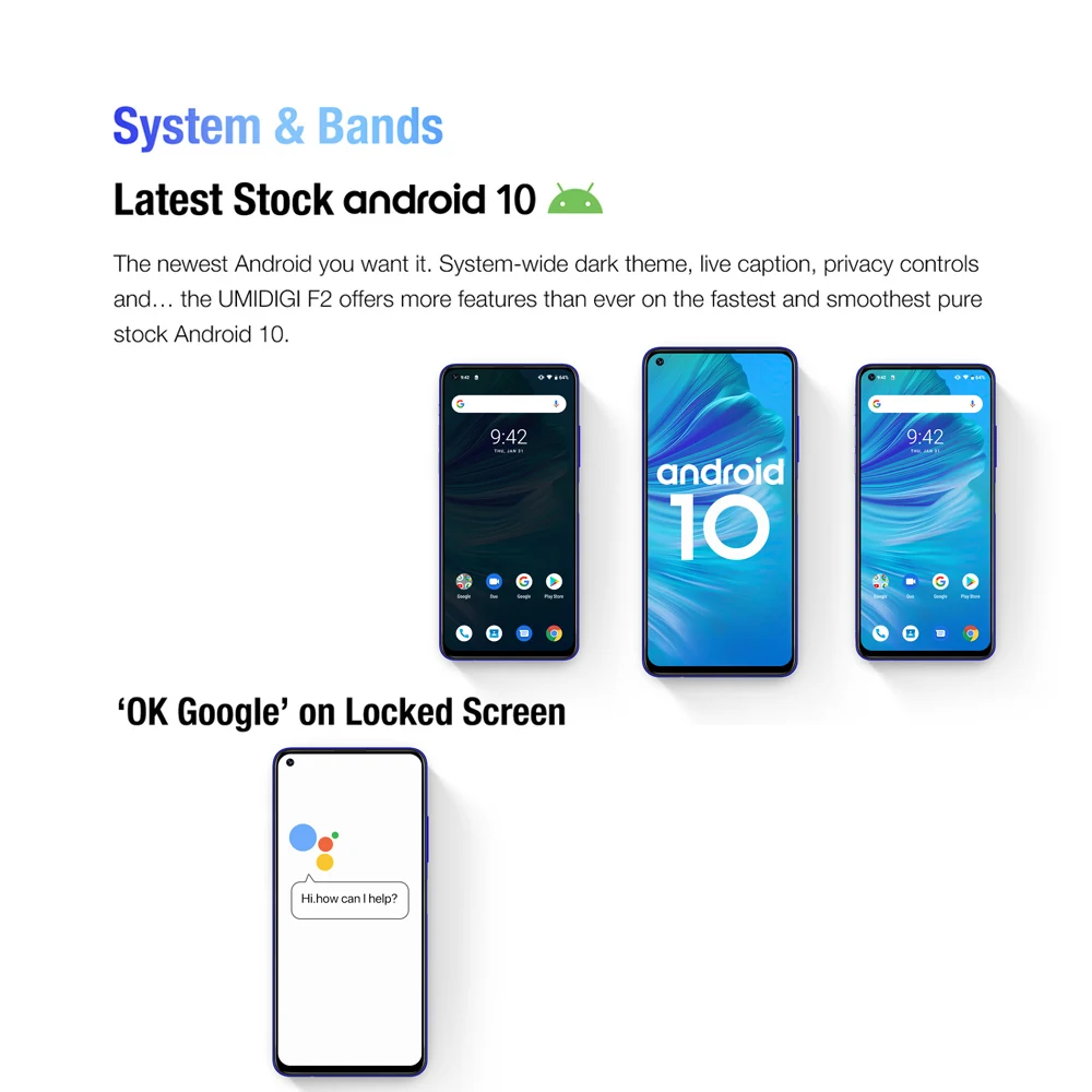 UMIDIGI F2 Android 10 6,53 дюймов FHD+ 6 ГБ 128 ГБ 48MP AI Quad камера 32 МП Helio P70 Восьмиядерный 5150 мАч NFC глобальная версия смартфона