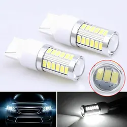 2 ampoules LED T20 7443 W21W 1156 BA15S P21W Canbus, sans erreur, pour feu de recul, lampe de freinage de voiture, blanc, 3157 3156 3047 