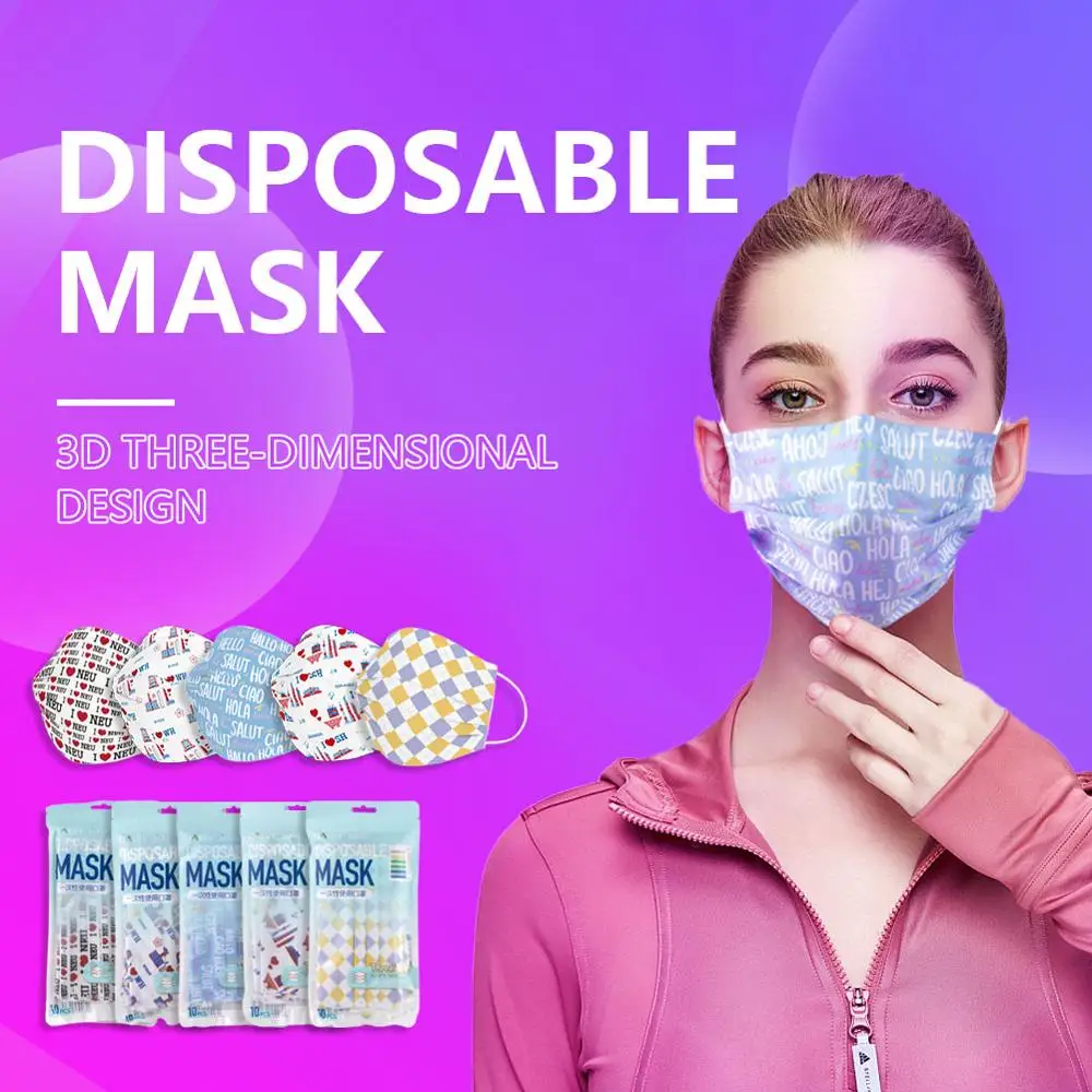 50Pcs Mouth Face Mask Disposable Summer Breathable Masks Customized Special Hello Plaid Stripe Country City Universe Mask|Masks| - AliExpress