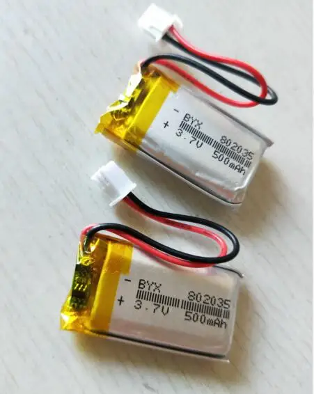 2 шт/партия 3,7 V 802035 500mAh полимерная литиевая батарея литий-ионная аккумуляторная батарея