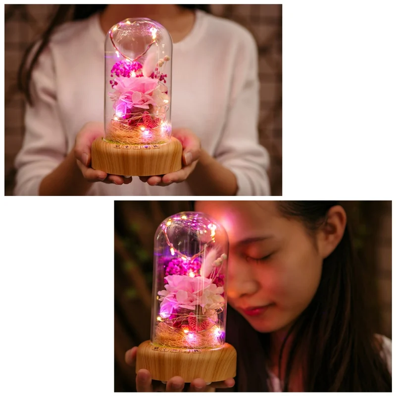 LED Night Lights Decorative Dream Home Wireless Bluetooth Speaker Table Lamp Night Light Streamer Rechargeable