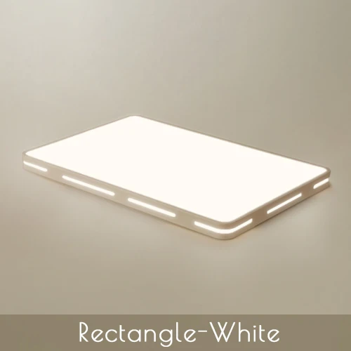 White Rectangle Современный светодиодный потолочный светильник, простые декоративные светильники для кабинета, столовой, спальни, гостиной, балкона, потолочный светильник AC110v 220v - Цвет корпуса: White Rectangle