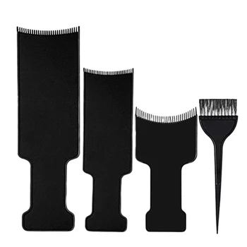 

4pcs Hair Coloring Board Set Professional Barber Hairdressing With Brush Portable Tint Tool Accessories Home DIY Dye Lightweight