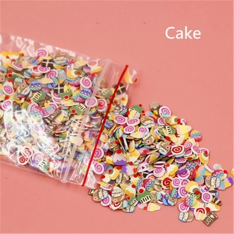 Plasticine Addition Soft Ceramic Fruit Piece 1000 Pieces Mixed Fruit Bar Nail Jewelry Mobile Beauty Patch Slime Diy Supplies - Цвет: 12