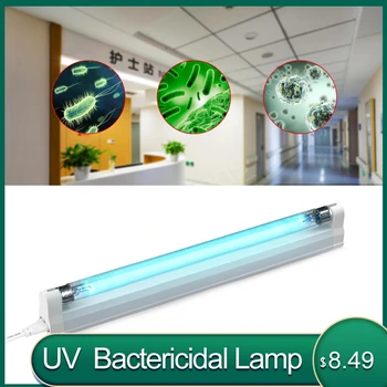 

6W Germicidal Sterilizer UV LED lamp 220v Ultraviolet Quartz linear Light Ozone Generator Disinfection Deodor Bar Tube