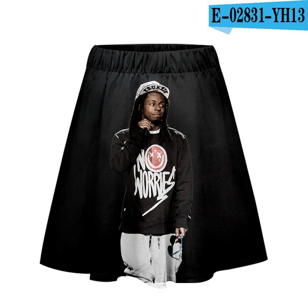 Стиль Lil Wayne 3D печать одежда повседневная юбка женская летняя сексуальная удобная юбка Топы крутые женские горячие продажи юбки - Цвет: pictured