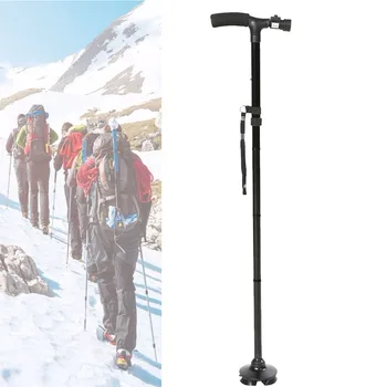 

Foldable LED Safety Walking Stick Height Adjustable Aluminum Alloy Magic Cane for Old Man Elderly Patient Crutch Walking Stick b